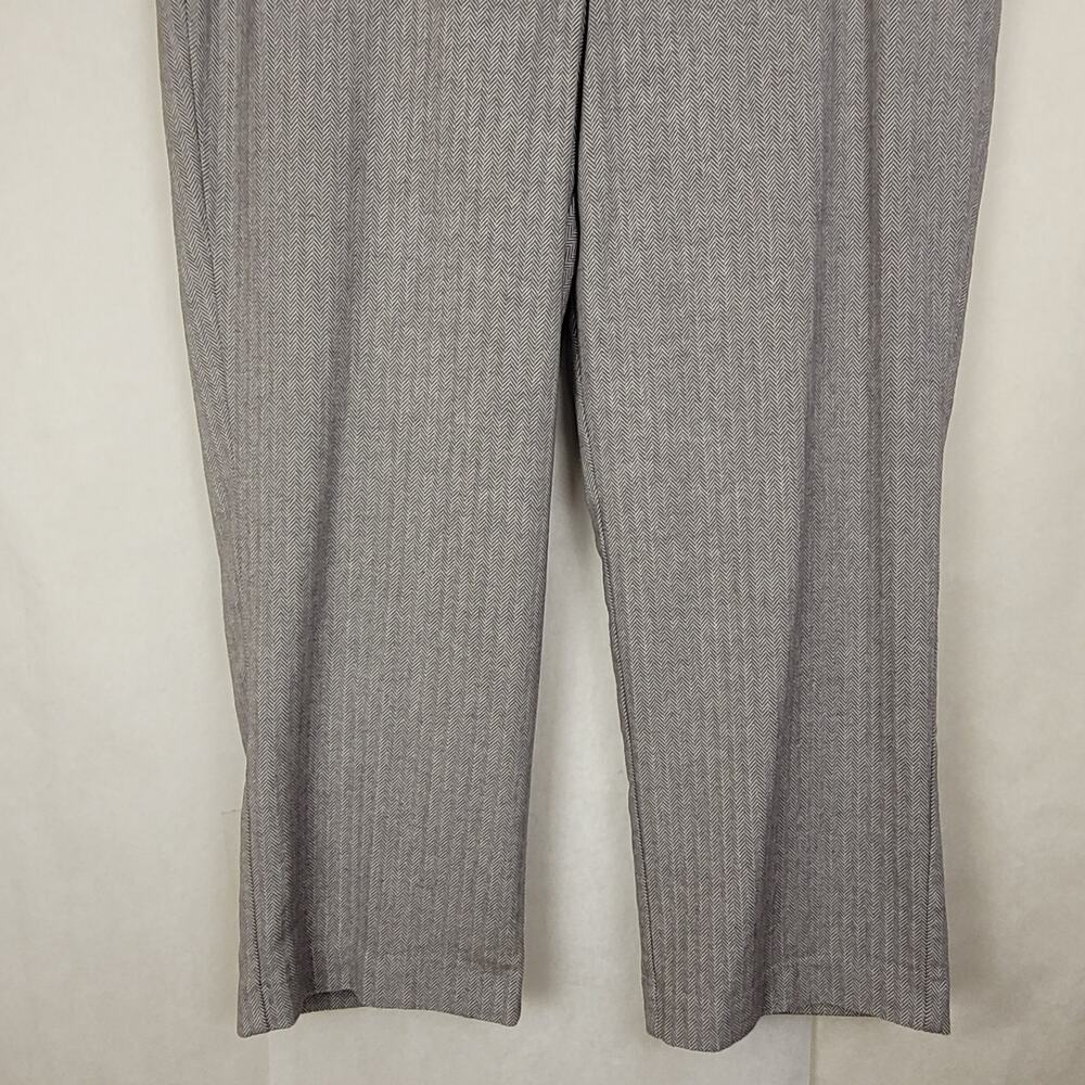 L.L. Bean grey herringbone trousers Size 18 Petite Preppy Career Office Classic - Picture 5 of 9